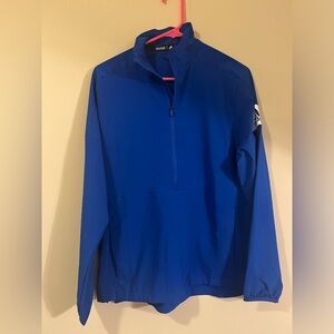 Blue Adidas Quarter Zip Warm-up Pullover